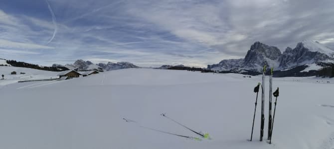 Sci di fondo sull’Alpe di Siusi in Alto Adige